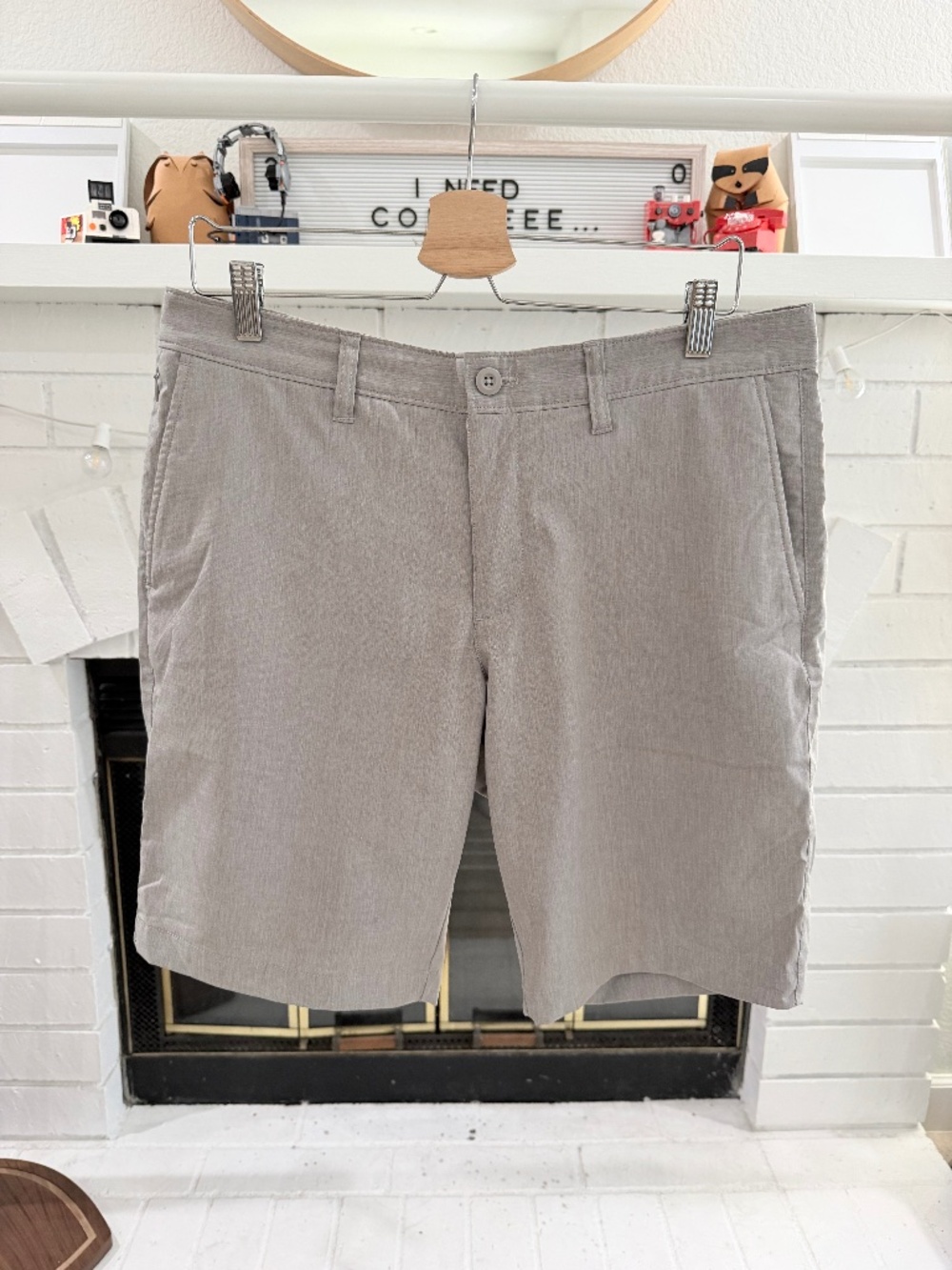 Rye by Hawker Rye Flat Front Light Grey Sport / Golf Shorts